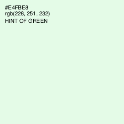 #E4FBE8 - Hint of Green Color Image